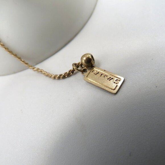 Canvas Bracelet Multi Layer Gold Tone Chains Pink Beads Adjustable Slide New - Picture 4 of 12